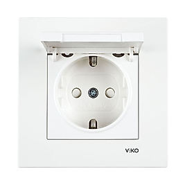 Viko karre çocuk korumalı kapaklı topraklı priz